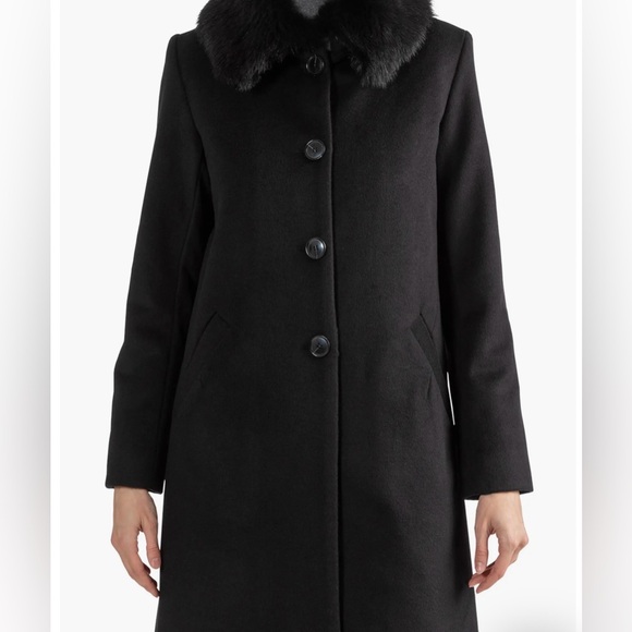 Toscana Genuine Shearling Club Collar Jacket - Sofia Cashmere - Picture 2 of 7